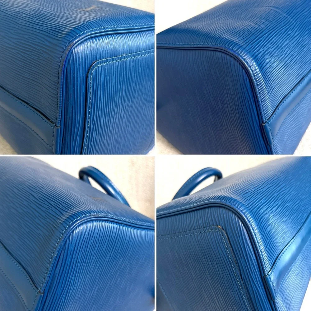 Authentic Louis Vuitton Speedy 25 bag blue Epi leather - Picture 9 of 16